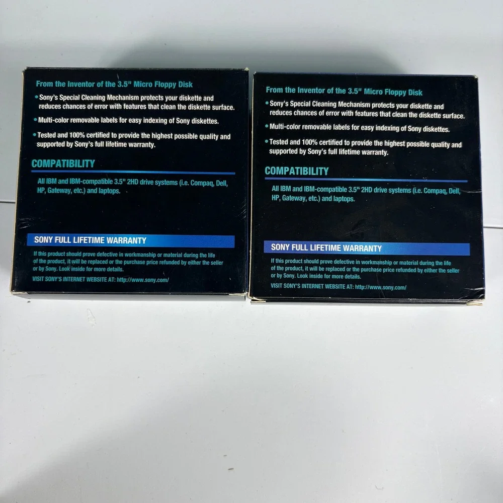 Vintage Sony 3.5 Floppy Disks Lot‎ IBM Formatted DS HD New Old Stock